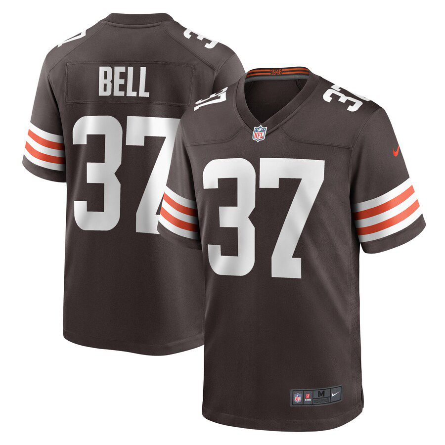 Men Cleveland Browns #37 D Anthony Bell Nike Brown Game Player NFL Jersey